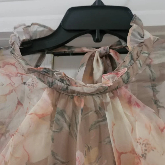 For Love & Lemons Women's O.P.T Floral Long Sleeve A-line Dress Size Medium - Picture 7 of 16